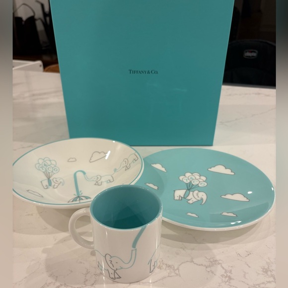 Tiffany & Co. Other - Tiffany & Co Baby 3 Piece Bone China Set Circus Elephants